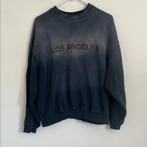 Anine Bing Distressed Navy Los Angeles Sweatshirt
